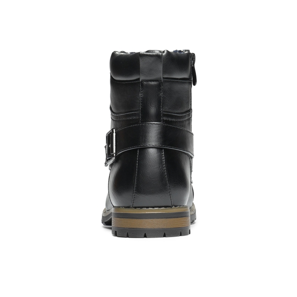 Men's Motorcycle Combat Boots With A Casual Vibe - BLACK - 3